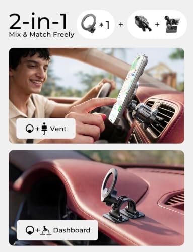 LISEN for MagSafe Car Phone Mount -Strong Magnets Magnetic Phone - Product Imagery