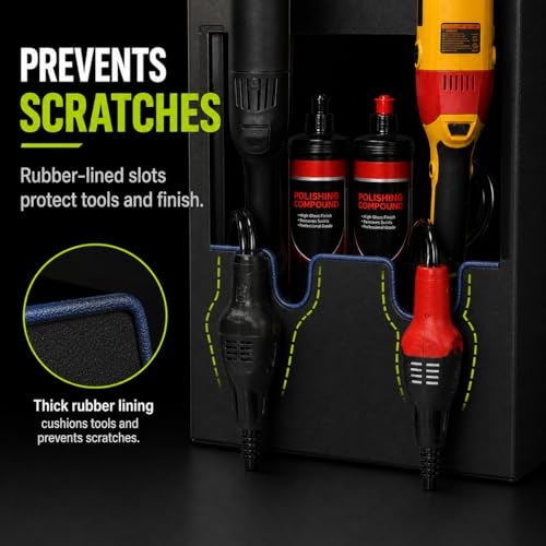 Polisher Wall Holder Station holds 2 to 4 Buffer Car Polishing - Product Imagery