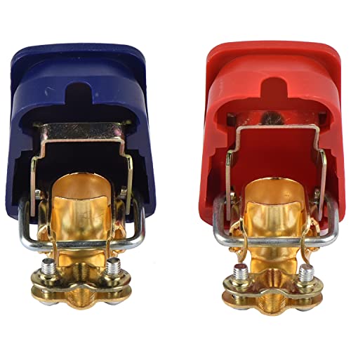 Brass Battery Terminal Connector Clamps, Prefdo Quick Release - Product Imagery
