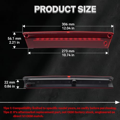 LED 3rd Third Brake Light for Ford Focus & Fiesta Hatchback - Product Imagery