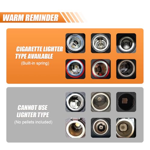 KITUREK Car Cigarette Lighter, 12V Pop-Out Car Lighter Plug, 2PCS - Product Imagery