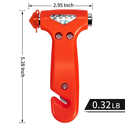 MOTORBUDDY 2-Pack Car Safety Hammer Seatbelt Cutter, Auto - Product Imagery