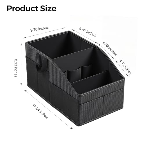 WHHMK Sturdy Leather Car Storage Support Up to 33 LB,Carbon - Product Imagery