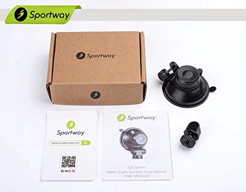 Sportway S501 Dash Cam Suction Mount Holder (5th Gen), - Product Imagery