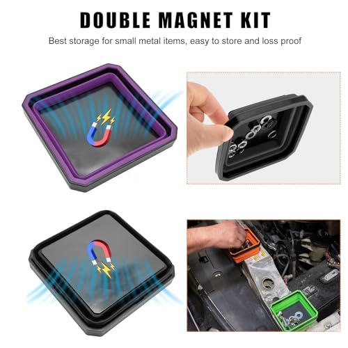 Yourkar Collapsible Magnetic Parts Tray, 4.5 Inch Foldable - Product Imagery