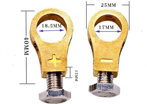 Heavy Duty Pure Copper Battery Terminal Connectors Kit, 1 Pair - Product Imagery