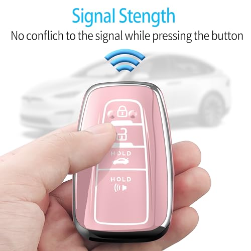 Compatible With Toyota Key Fob Cover with Keychain Soft TPU Key - Product Imagery