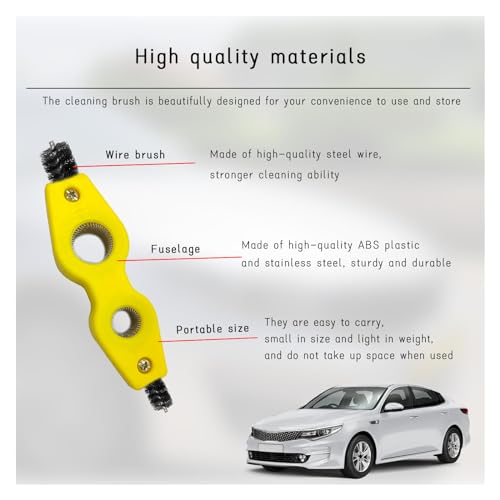 Dickno Car Battery Terminal Cleaning Brush, 4 in 1 Anti-Rust - Product Imagery