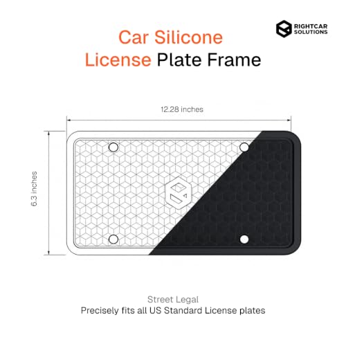 Rightcar Solutions Car Plate Frame, Silicone License Plate - Product Imagery
