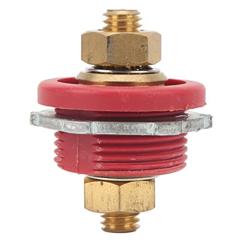 2 Pcs 3/8in Thru Panel Battery Terminal Connector, 250A Positive - Product Imagery
