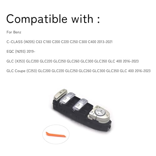 Power Master Window Switch Button Black for Mercedes-Benz W205 - Product Imagery
