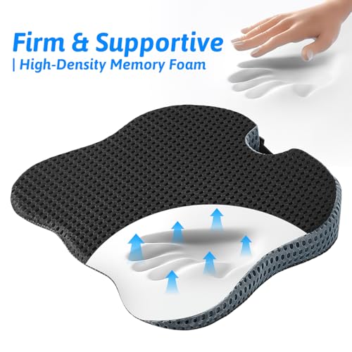 Wedge Car Seat Cushion for Better Visibility & Sciatica Pain - Product Imagery