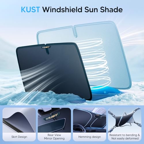 KUST Windshield Sun Shade for 2015-2024 Jeep Renegade - Product Imagery