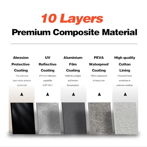 Large SUV Car Cover for Chevrolet Tahoe 100% Waterproof All - Product Imagery