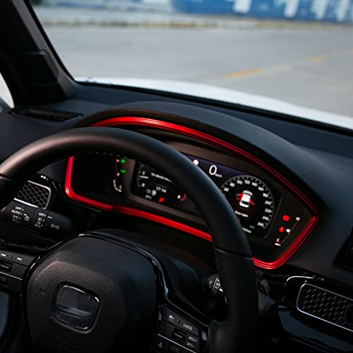 Thenice Interior Dash Board Trims for Honda Civic 2022-2026 -Red - Product Imagery
