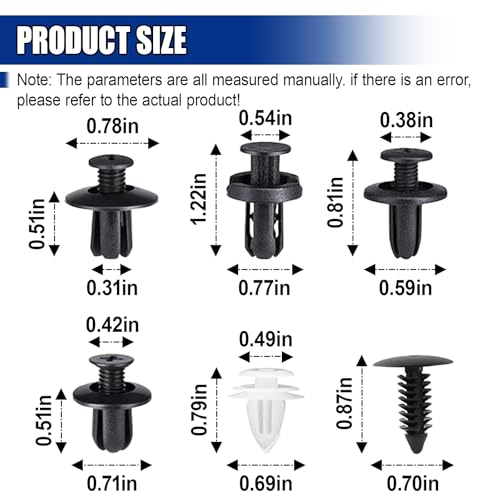 100PCS Car Bumper Retainer Clips - Product Imagery