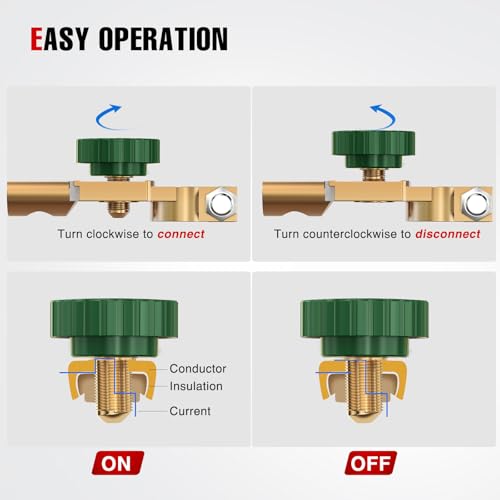Nilight 12V Battery Disconnect Switch Top Post Master Shut Off - Product Imagery
