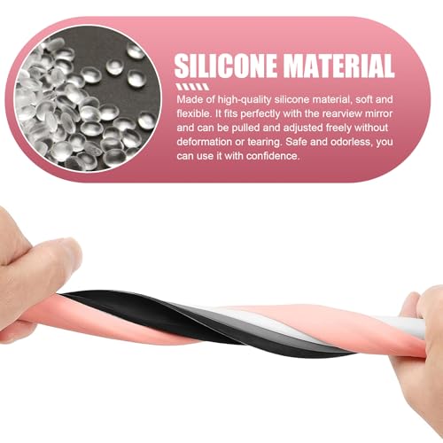 Car Rear View Mirror Protector Frame, Soft Silicone Auto - Product Imagery
