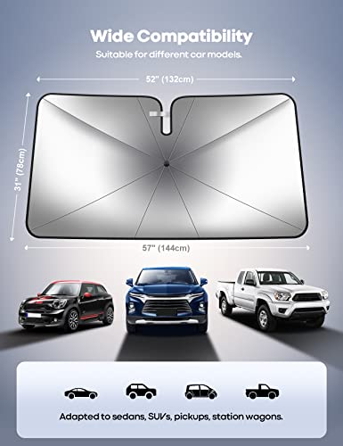 Lamicall Car Windshield Sunshade Umbrella - Foldable Car - Product Imagery