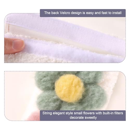 2 PCS Car Seat Belt Cover Pads, Cute Flower Safety Seatbelt - Product Imagery