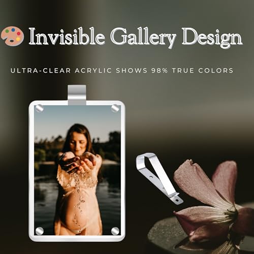 Car Sun Visor Photo Holder, 4 Pack Universal Magnetic Car Visor - Product Imagery
