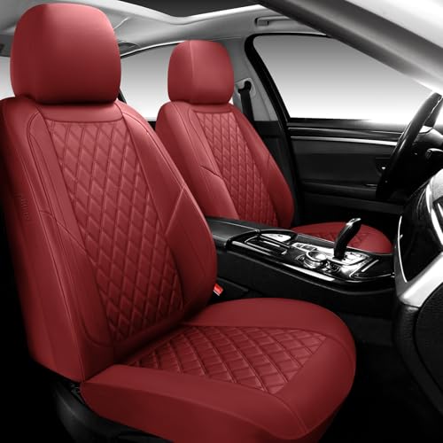 Premium Leather Car Seat Covers Front Pair,Universal Fit for - Product Imagery