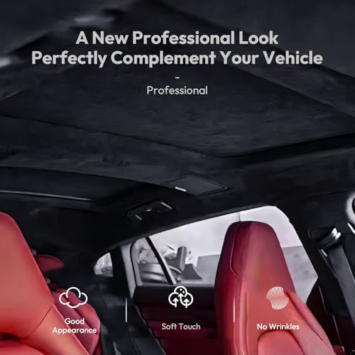Babnecl Suede Auto Headliner Fabric 98" L × 60" W with Foam - Product Imagery