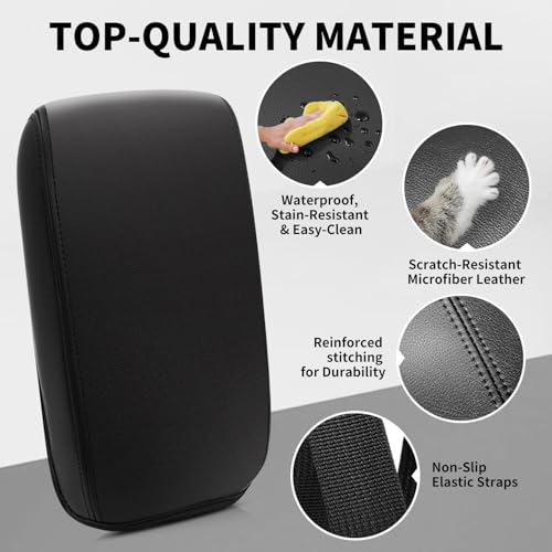Center Console Armrest Cover Compatible with Honda Civic - Product Imagery