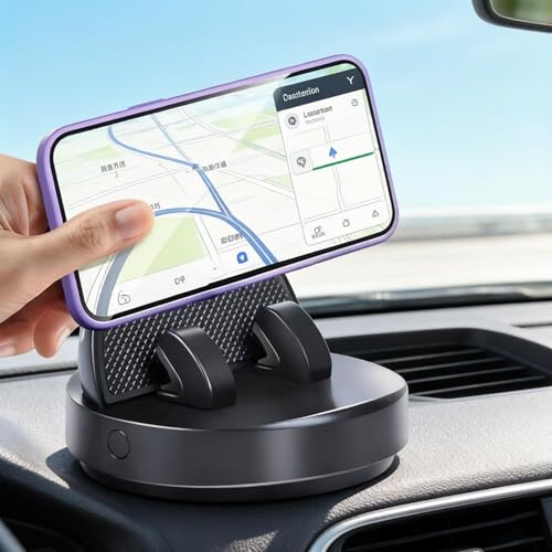 Car Dashboard Phone Mount 360° Rotatable,Adhesive Auto Phone - Product Imagery