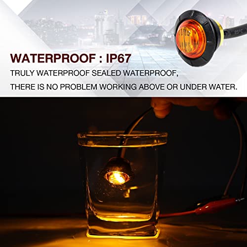 TMH 3/4 Inch Mount 10 pcs Amber + 10 pcs Red LED Clearance - Product Imagery