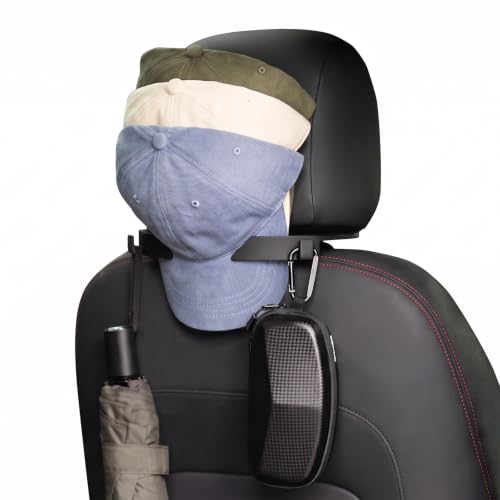Headrest Hat Holder for Cars & Trucks, Holds 5 Caps - Product Imagery