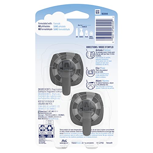 Febreze AUTO Air Freshener, Odor-Fighting Automotive Vent Clip, - Product Imagery