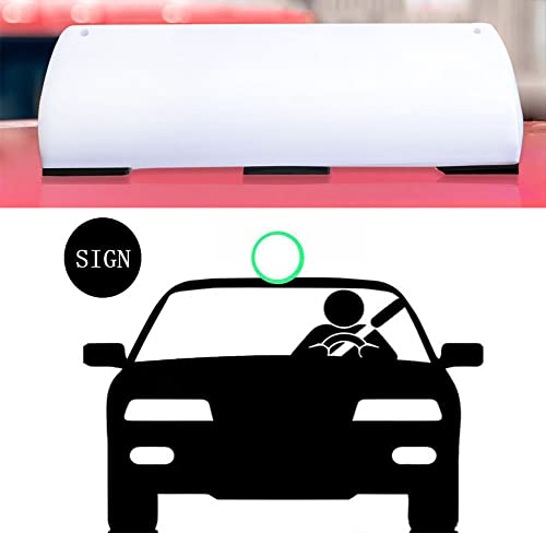 5W 12V Blank Taxi Cab LED Car Sign Roof Top Topper Car Bright - Product Imagery