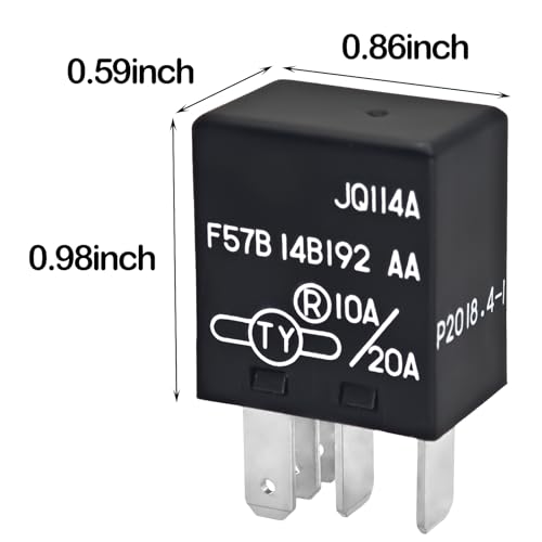 F57B14B192AA Automotive Relay (Set of 4) - 10A/20A 12VDC 5-Pin - Product Imagery