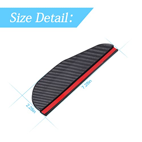Blilo 2PCS Smoke Visor Guards for Car Side Mirrors - Waterproof - Product Imagery
