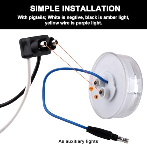 10Pcs Dual Revolution 2.5" Inch Round Led Marker Lights 13 LED - Product Imagery
