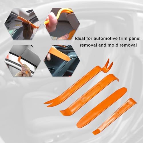 4 PCS Car Door Clip Panel Trim Removal Tool Kit, No-Scratch - Product Imagery