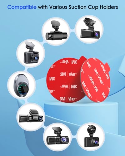 volport Sticky Adhesive Pad Replacement for Dash Cam Suction Cup - Product Imagery