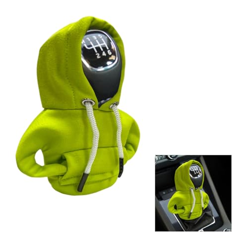 JOYCOURT Car Gear Shift Hoodie Auto Shifter Knob Cover, Green - Product Imagery