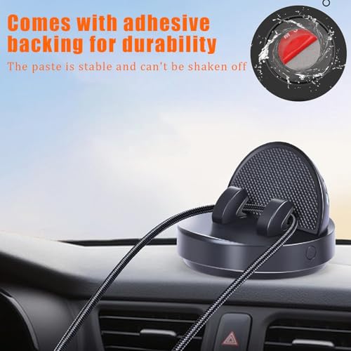 Car Dashboard Phone Mount 360° Rotatable,Adhesive Auto Phone - Product Imagery