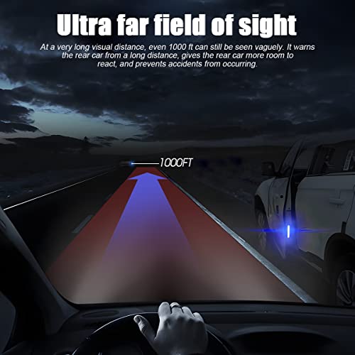 4PCS Car Door Reflective Warning Stickers, Blue - Product Imagery