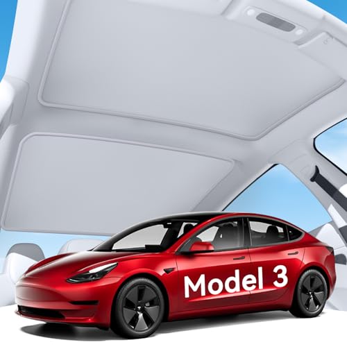 2026 Upgrade Sunshade Roof for Tesla Model 3 2021-2026, - Product Imagery