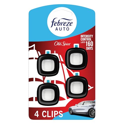 Febreze Odour-Fighting Auto Air Freshener, Car Vent Clip, Old - Product Imagery