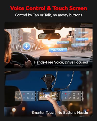 REDTIGER 4K STARVIS 2 Dashcam Front Rear, 5GHz WiFi 20MB/s, Free - Product Imagery