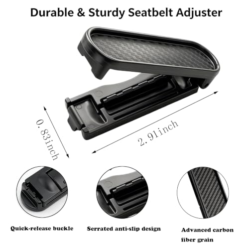 Seat Belt Clips, 2Pcs Car Seatbelt Adjuster for Adults, Short - Product Imagery