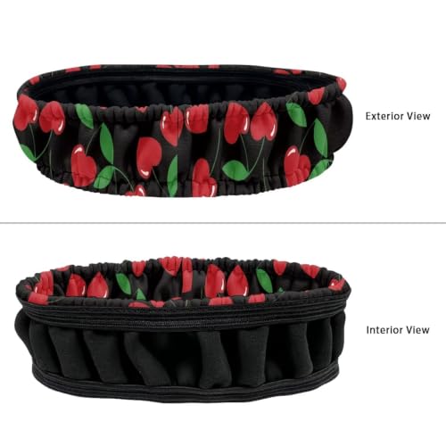 SEANATIVE Red Cherry Pattern Automotive Interior Mirrors Cover - Product Imagery