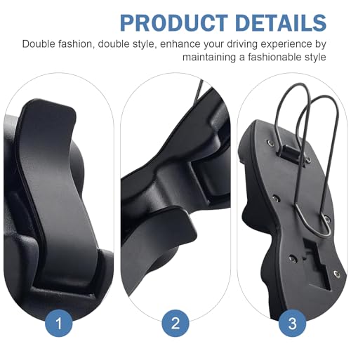 Sunglass Holder for Car Visor Clip, 2-in-1 One-handed Sunglass - Product Imagery