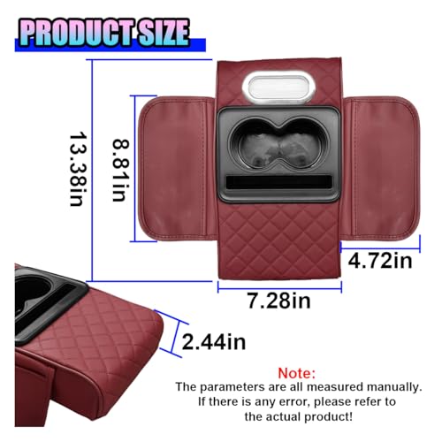 Leather Car Center Console Cover, Armrest Booster - Product Imagery