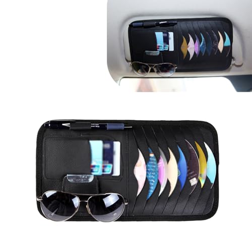 Car CD Holder, Compartmentalized Storage Pouch for Eyeglasses - Product Imagery