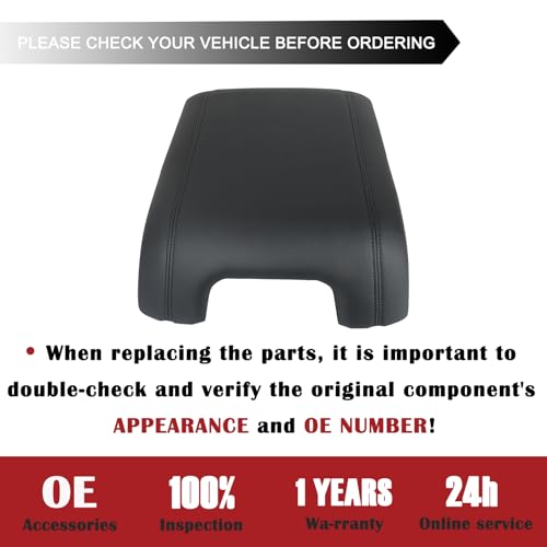 TQPONLY Center Console Armrest Leather Lid Cover,Fits 2011-2016 - Product Imagery